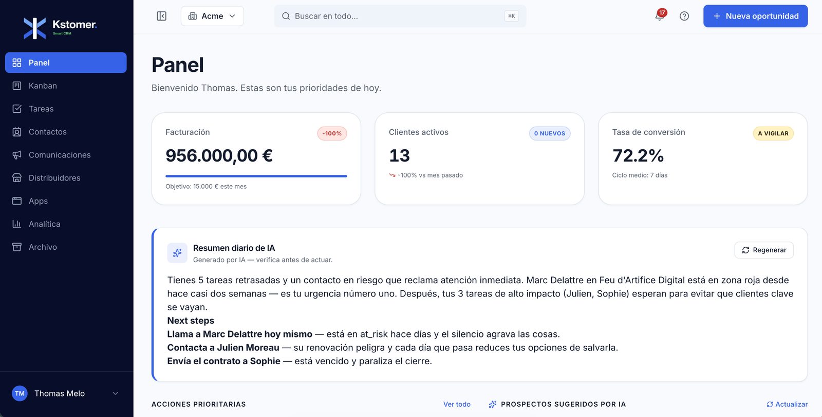 Smart CRM para emprendedores